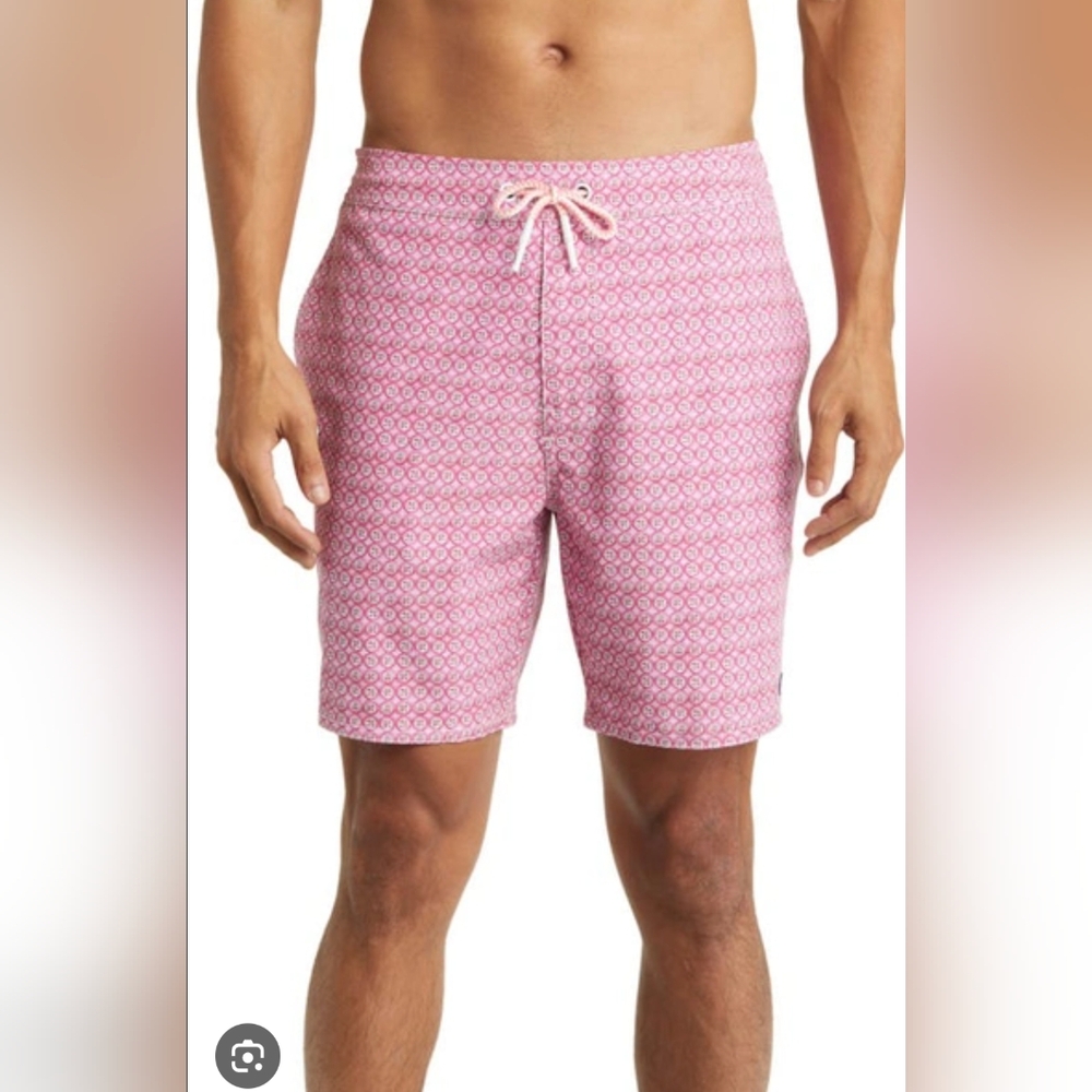 johnnie-O Kitts Medallion Print Swim Trunk Sun Kissed 7" Brief Lined Size XL NWT